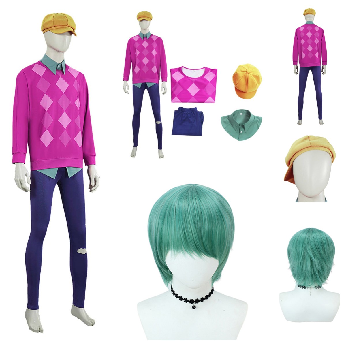 Bobby Demon Korean Idol Baby Saja Cosplay Costume Hat Wig Bobby