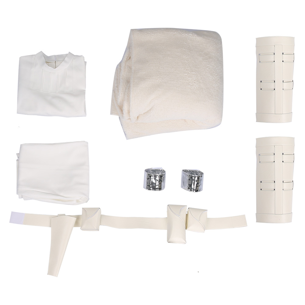 Star Wars Queen Padmé Naberrie Amidala White suit Cloak Blaster Gun prop fullset - Picture 18 of 26