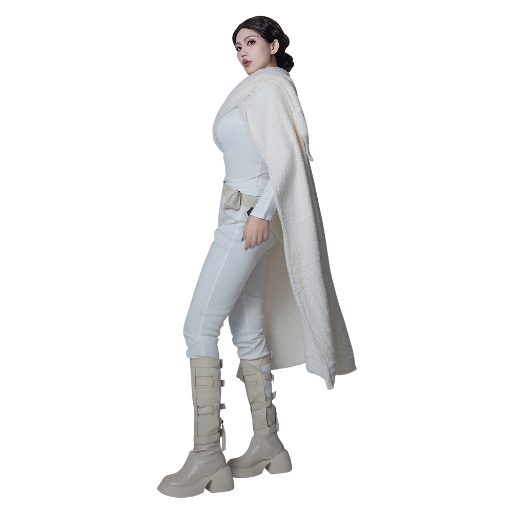 Star Wars Queen Padmé Naberrie Amidala White suit Cloak Blaster Gun prop fullset - Picture 22 of 26