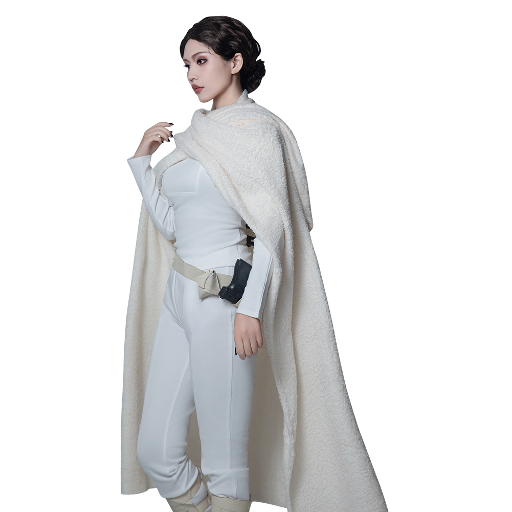 Star Wars Queen Padmé Naberrie Amidala White suit Cloak Blaster Gun prop fullset - Picture 26 of 26