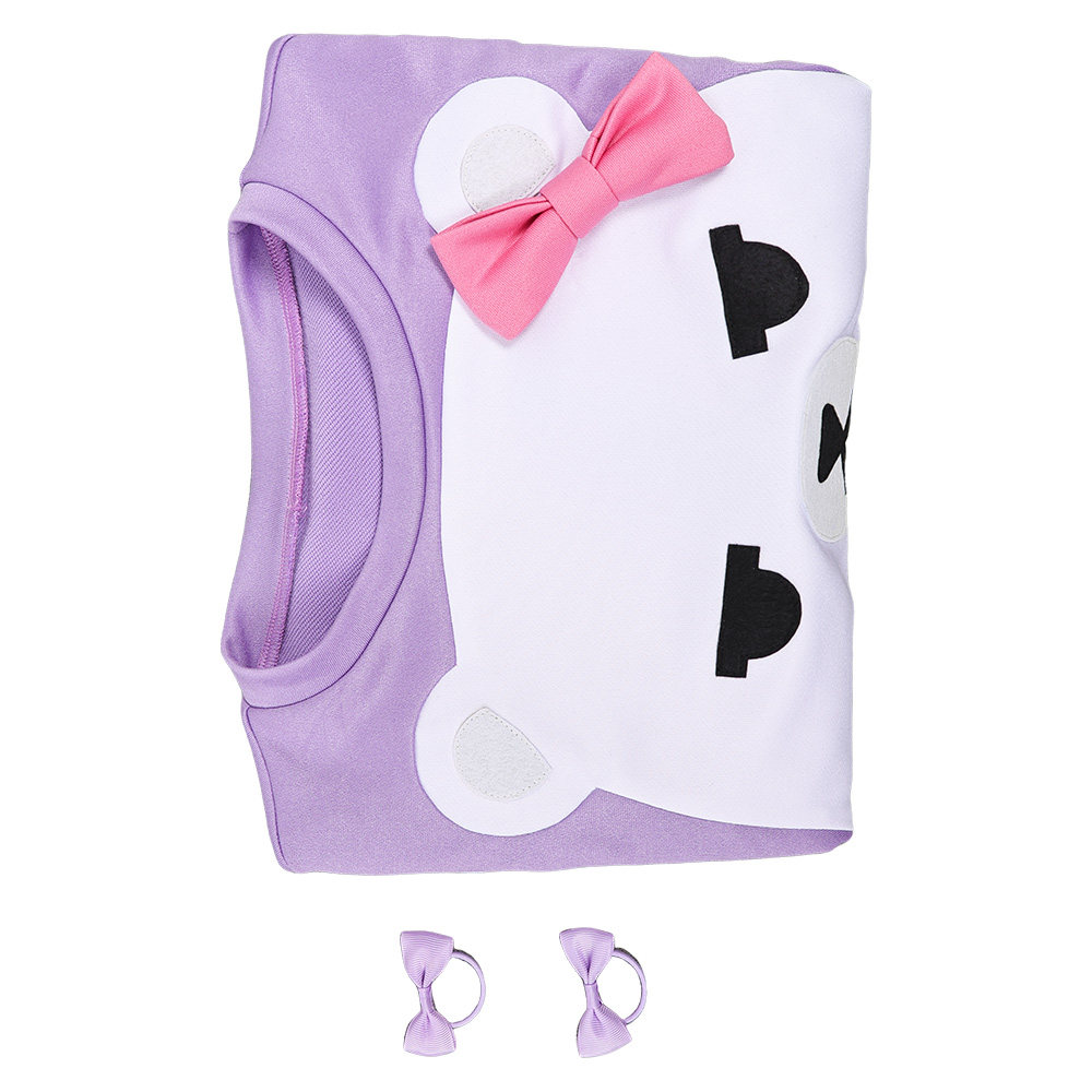 Korean superstar Mira Purple Bear Long Sleeve Pajamas+Demon Idol Mira Stage Wig - Picture 17 of 23