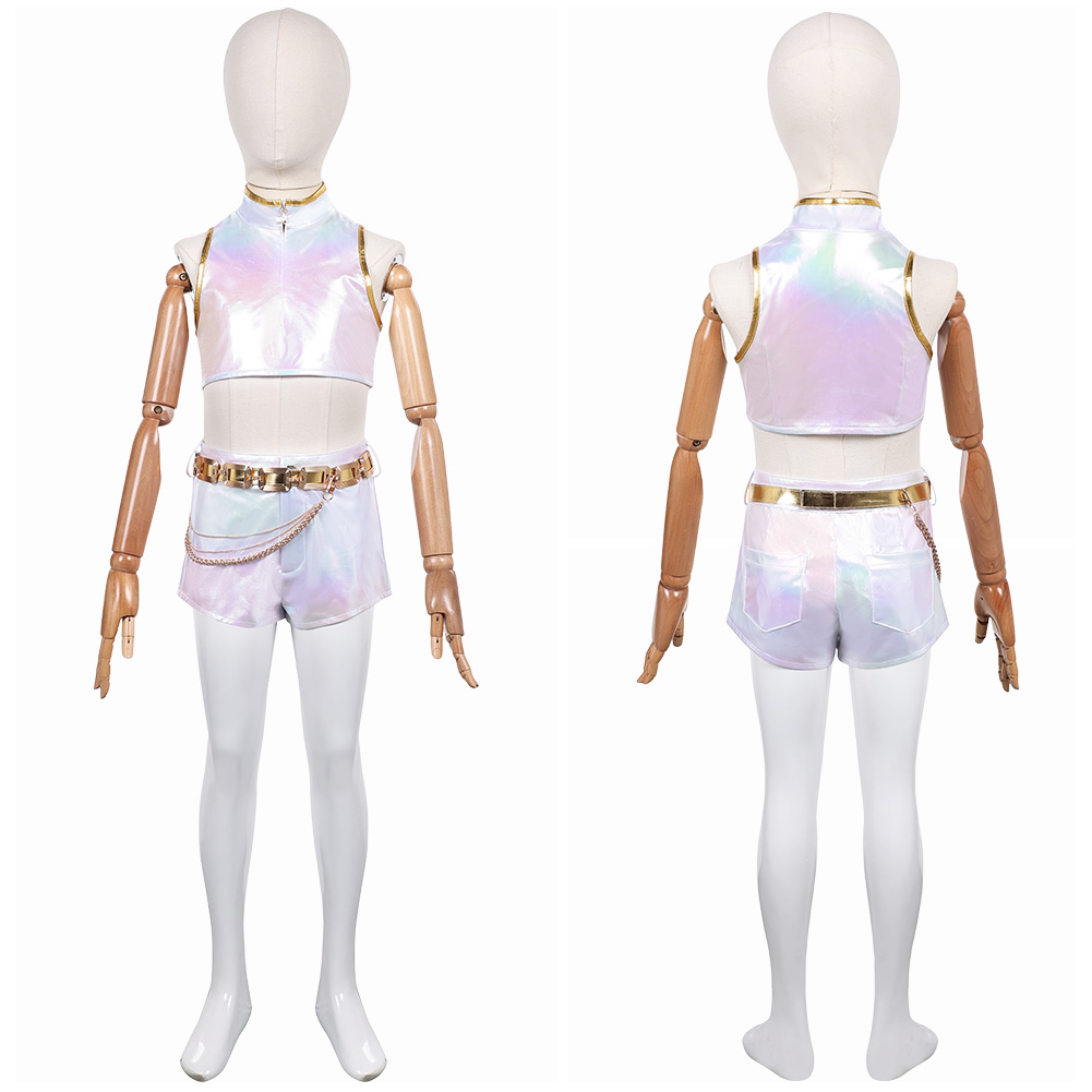 Costume Cosplay Rumi Per Bambina – Completo Anime In Poliestere Spandex, Taglie 110-140 Cm, Per Carnevale E Feste A Tema