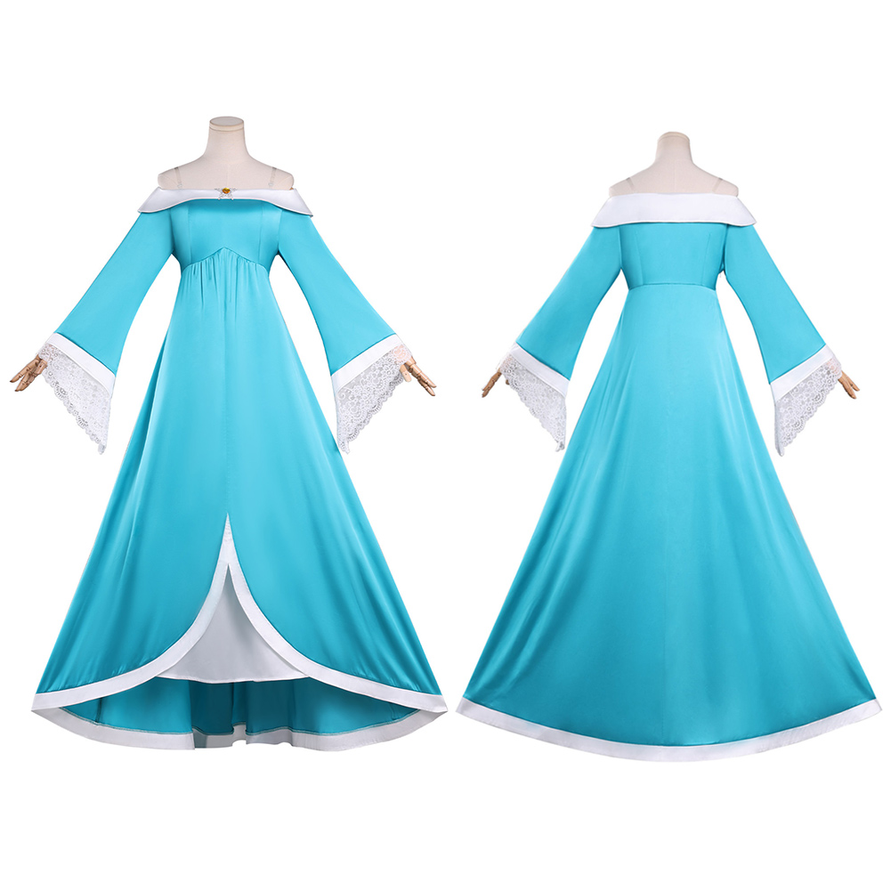 galaxy princess dress open lace back dress Meow Fruit Brilliant Galaxy Princess Elegant Prom Dress  Train / Green / M