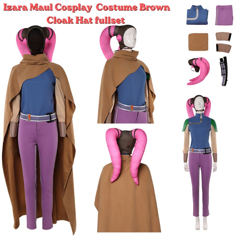 ラグドール コスプレ Devon Izara Maul:Shadow Lord Cosplay Brown Costume Cloak Hat