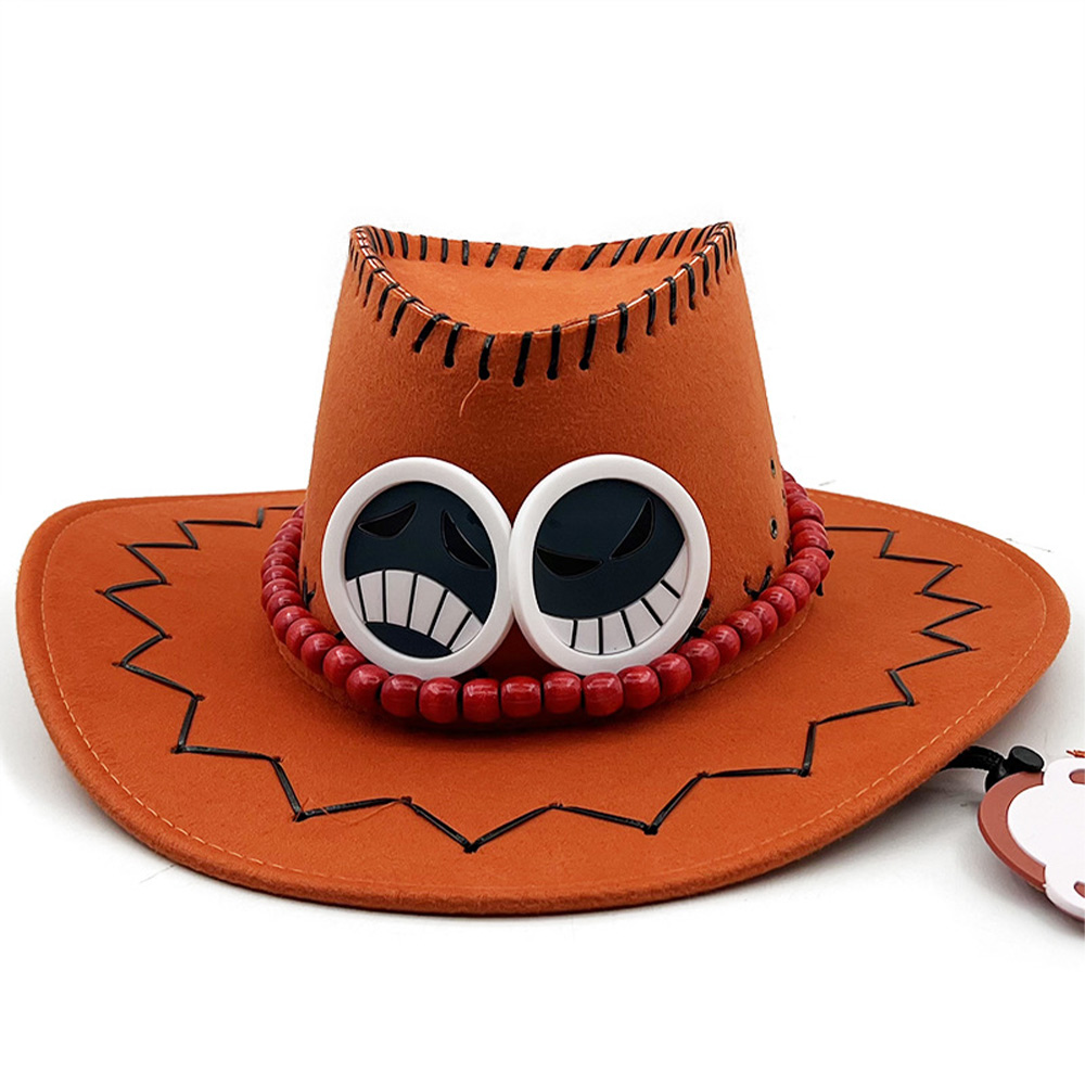 Anime One Piece Portgas D Ace Disfraz Juegos con disfraces Hombres Abrigo Fiesta Top Kimonos + Sombrero Gorra