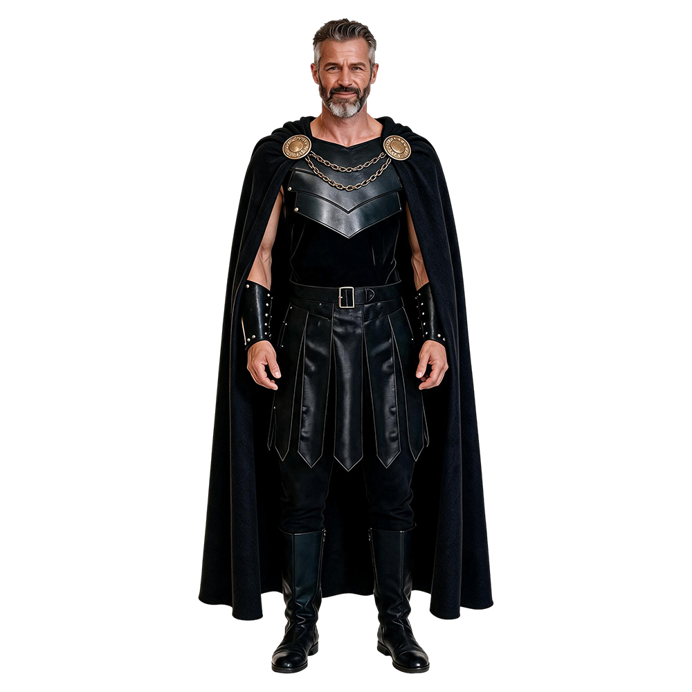 Ody King Agamemnon Knight Cosplay Halloween Cloak Medieval Uniform Suit Full Set - Produktbild 4