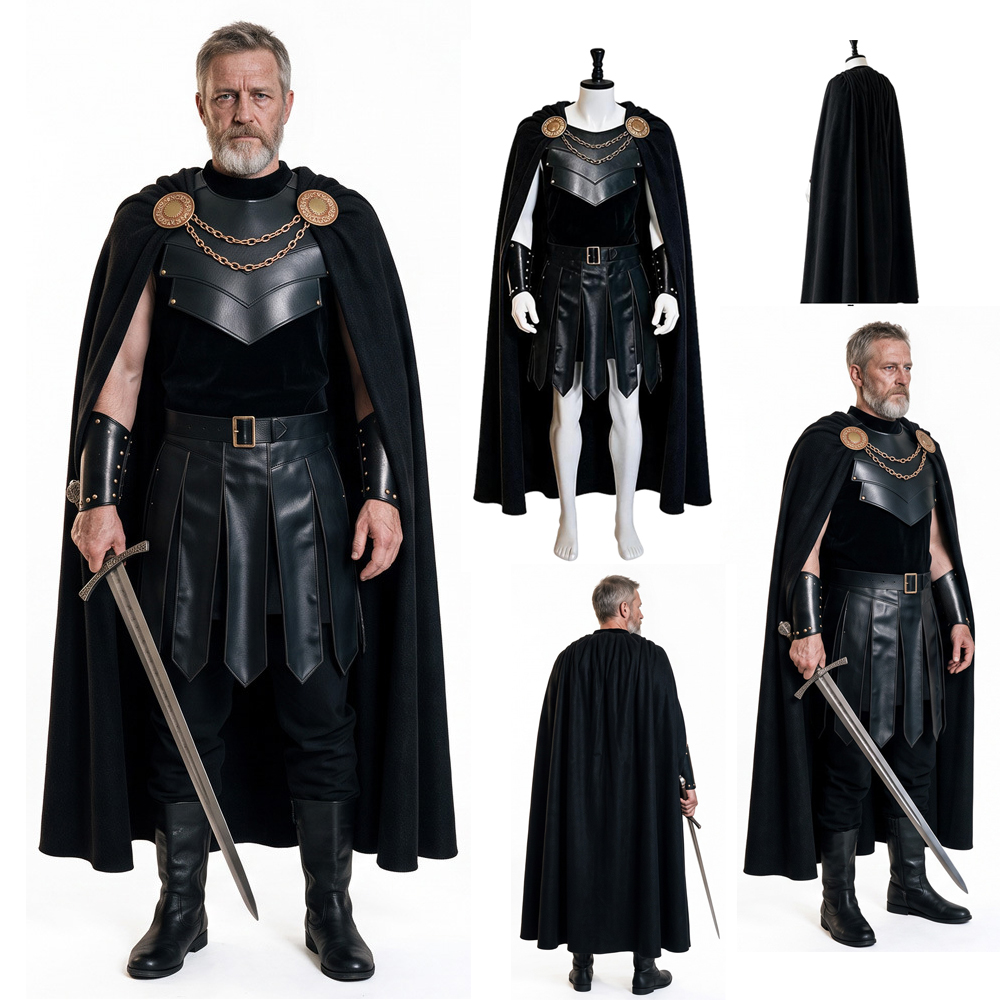 Ody King Agamemnon Knight Cosplay Halloween Cloak Medieval Uniform Suit Full Set