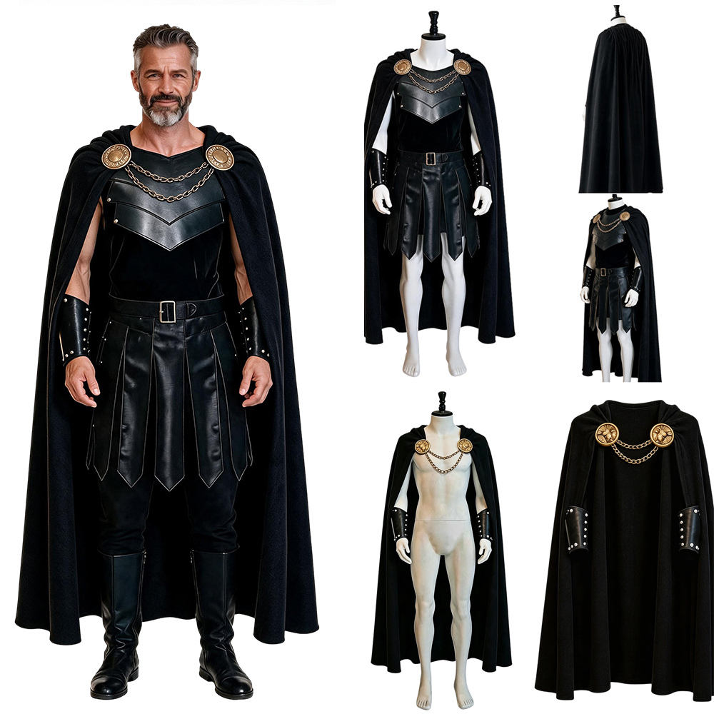 Ody King Agamemnon Knight Cosplay Halloween Cloak Medieval Uniform Suit Full Set - Produktbild 1