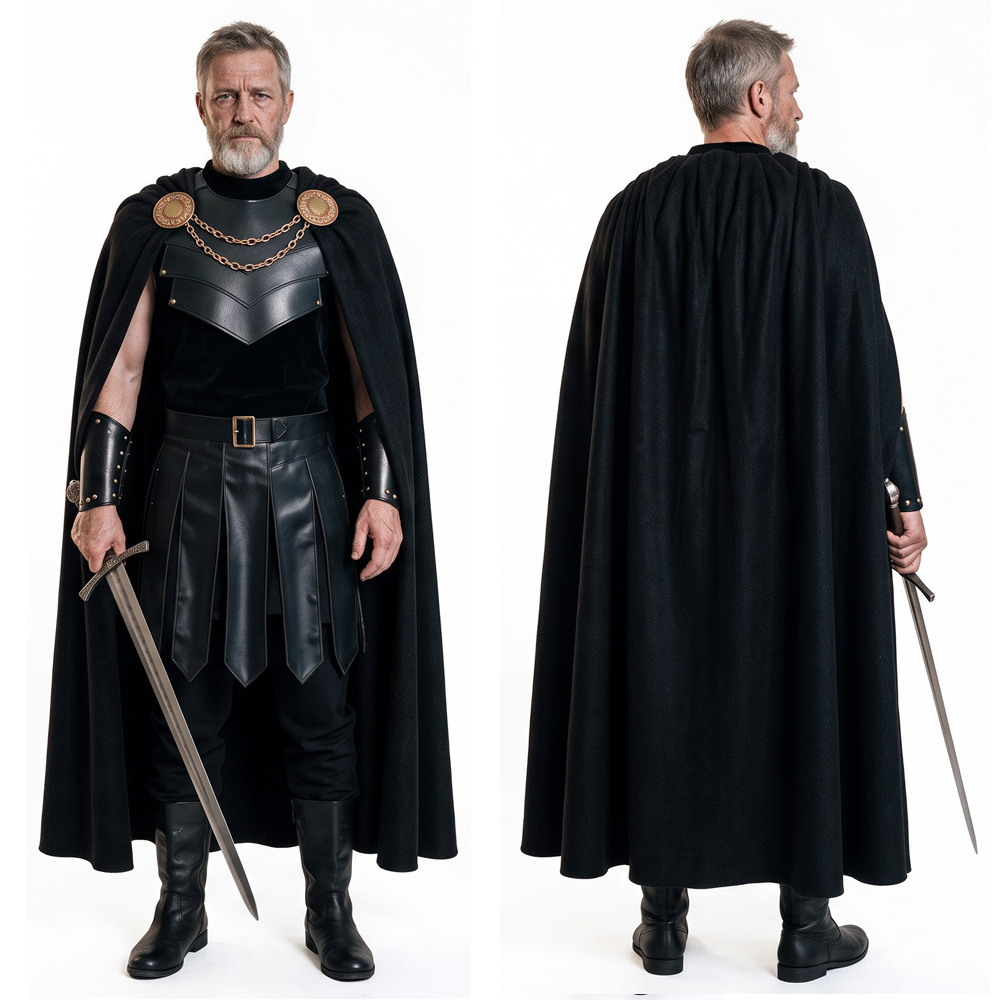 Ody King Agamemnon Knight Cosplay Halloween Cloak Medieval Uniform Suit Full Set - Produktbild 3